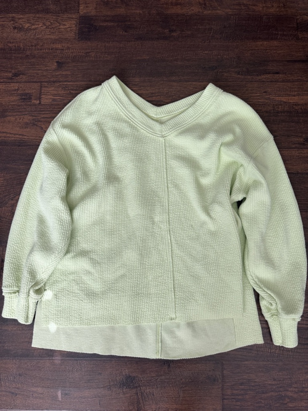 aerie lime green V neck Sweatshirt